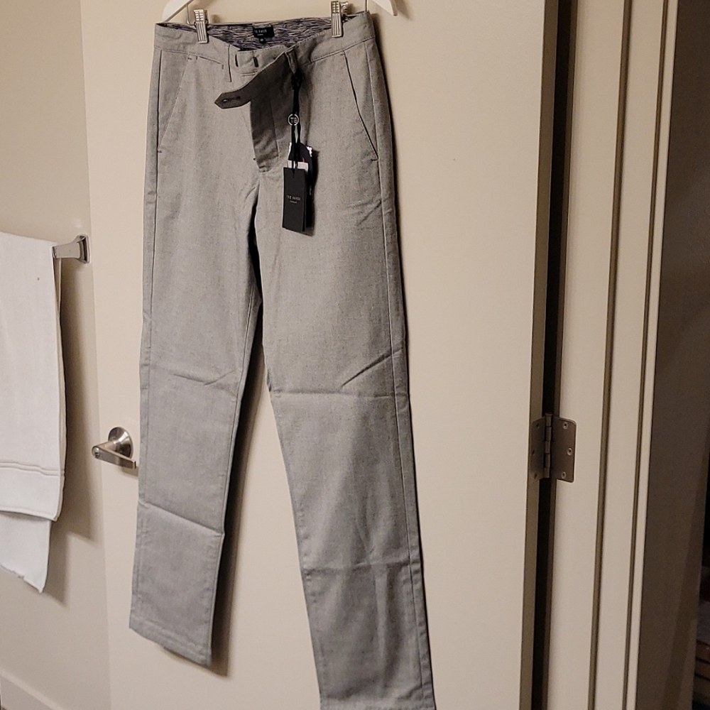 Ted Baker Classic Fit Grey Trousers
